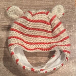 Baby Boden Striped Knit Hat with Ears